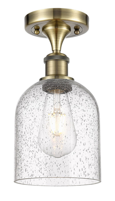 Innovations 516-1C-AB-G558-6SDY One Light Semi-Flush Mount, Antique Brass