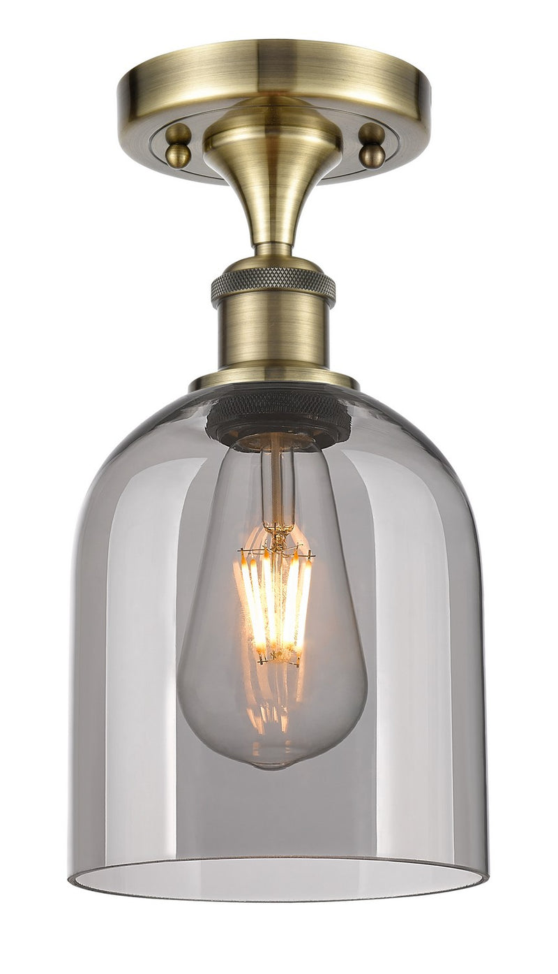 Innovations 516-1C-AB-G558-6SM One Light Semi-Flush Mount, Antique Brass