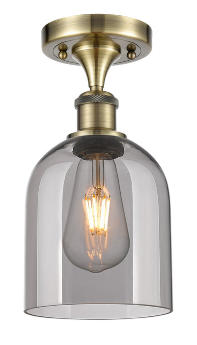 Innovations 516-1C-AB-G558-6SM One Light Semi-Flush Mount, Antique Brass