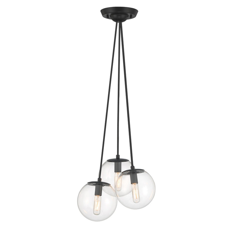 Minka-Lavery 2743-66A Three Light Pendant, Coal
