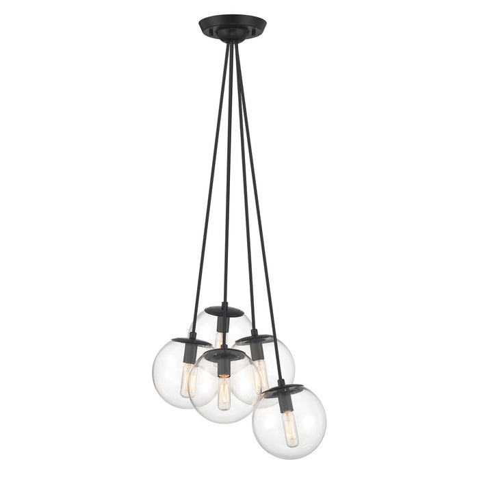Minka-Lavery 2745-66A Five Light Pendant, Coal