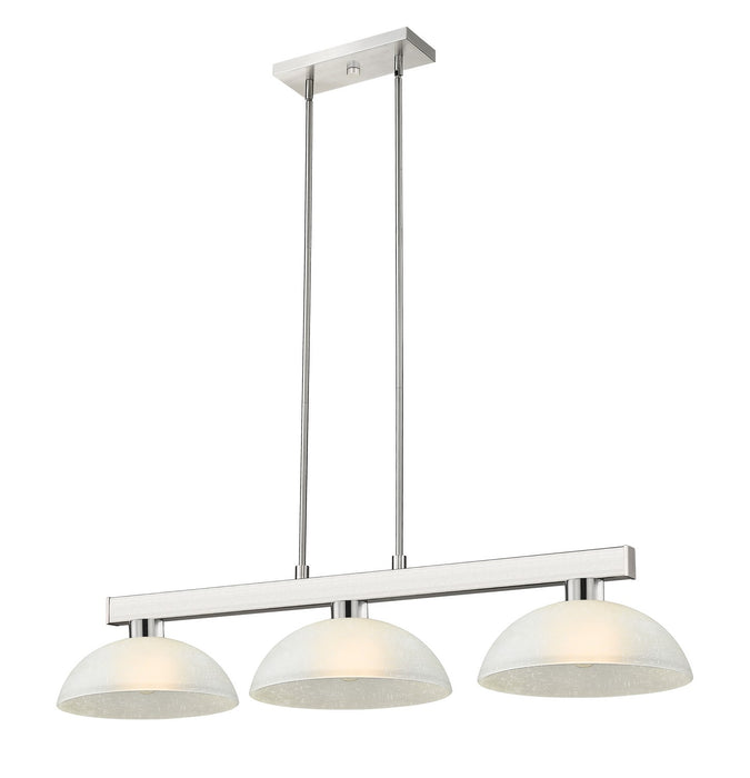 Z-Lite 152BN-DWL14 Three Light Billiard, Brushed Nickel