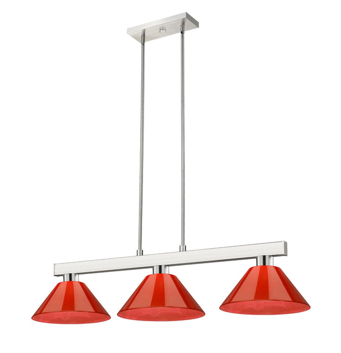 Z-Lite 152BN-PRD Three Light Billiard, Brushed Nickel