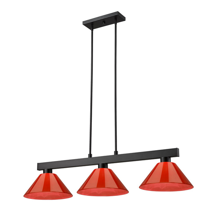 Z-Lite 152MB-PRD Three Light Billiard, Matte Black