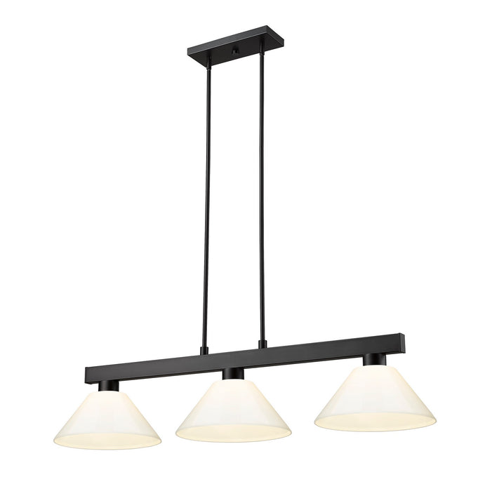 Z-Lite 152MB-PWH Three Light Billiard, Matte Black