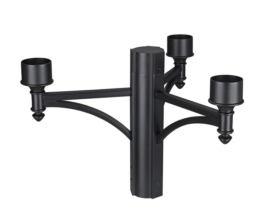 Z-Lite 501-3BK Three Light Outdoor Posts - Hardware, Black
