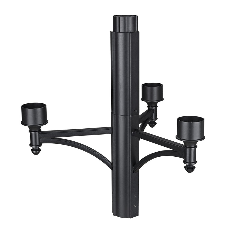 Z-Lite 501-4BK Four Light Outdoor Posts - Hardware, Black
