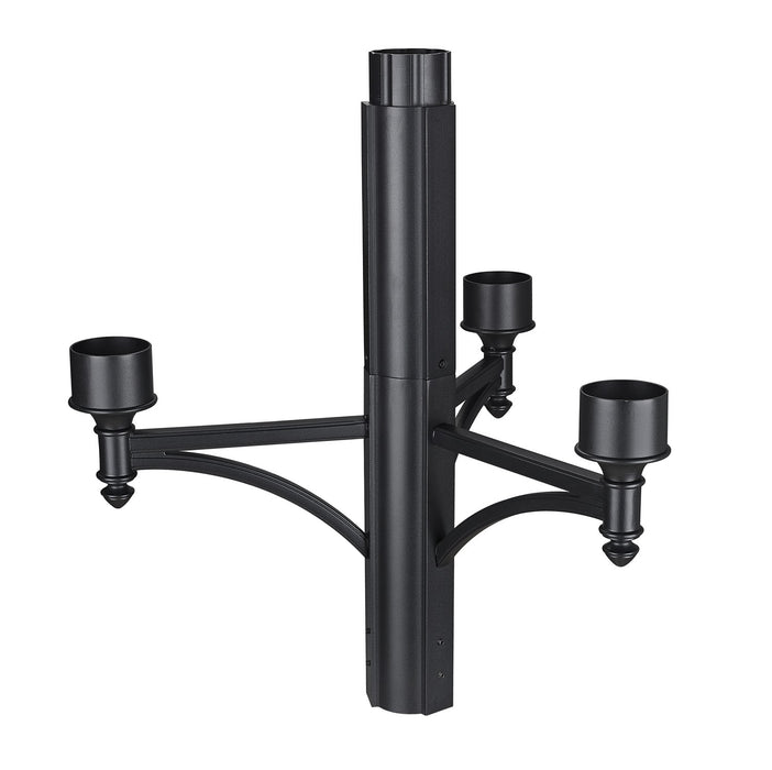 Z-Lite 501-4BK Four Light Outdoor Posts - Hardware, Black