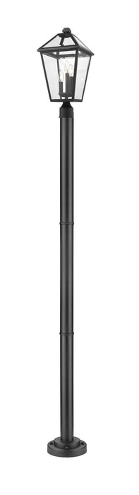 Z-Lite 579PHBR-567P-BK Three Light Outdoor Post Mounted Fixture, Black