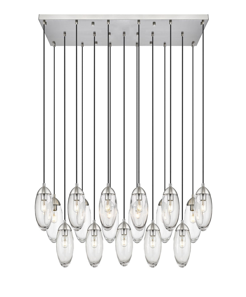 Z-Lite 651P-17L-BN 17 Light Linear Chandelier, Brushed Nickel