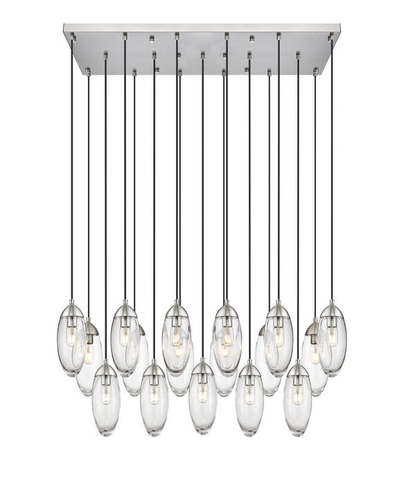 Z-Lite 651P-17L-BN 17 Light Linear Chandelier, Brushed Nickel