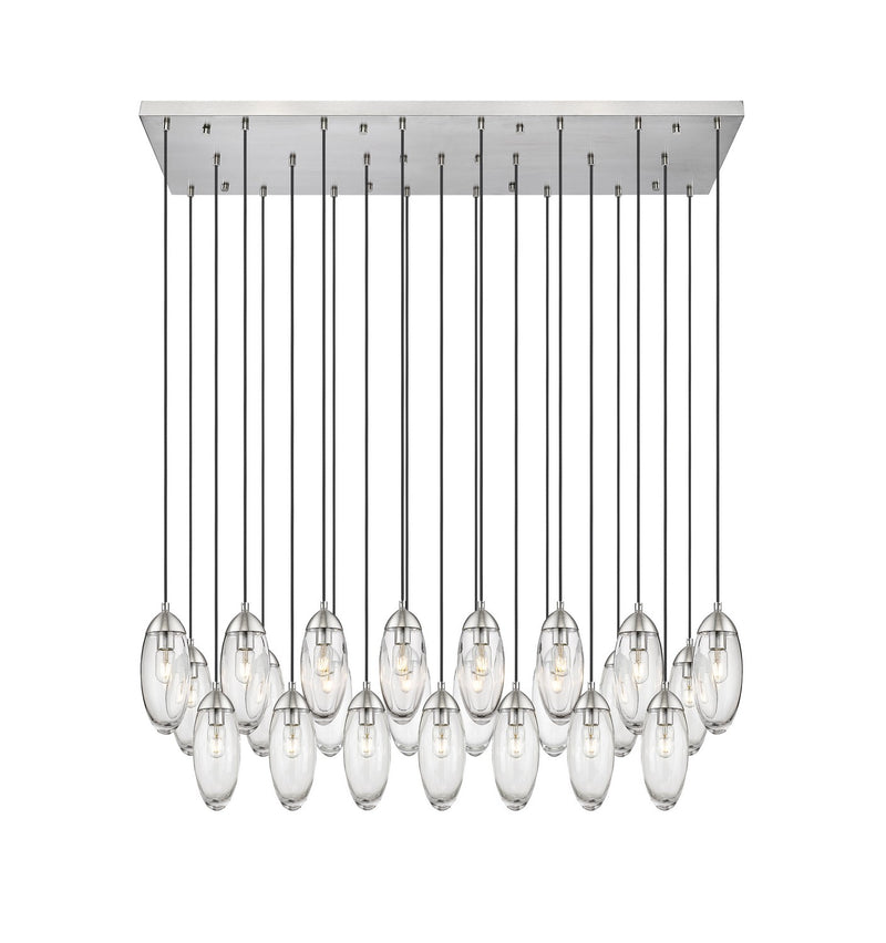 Z-Lite 651P-23L-BN 23 Light Linear Chandelier, Brushed Nickel