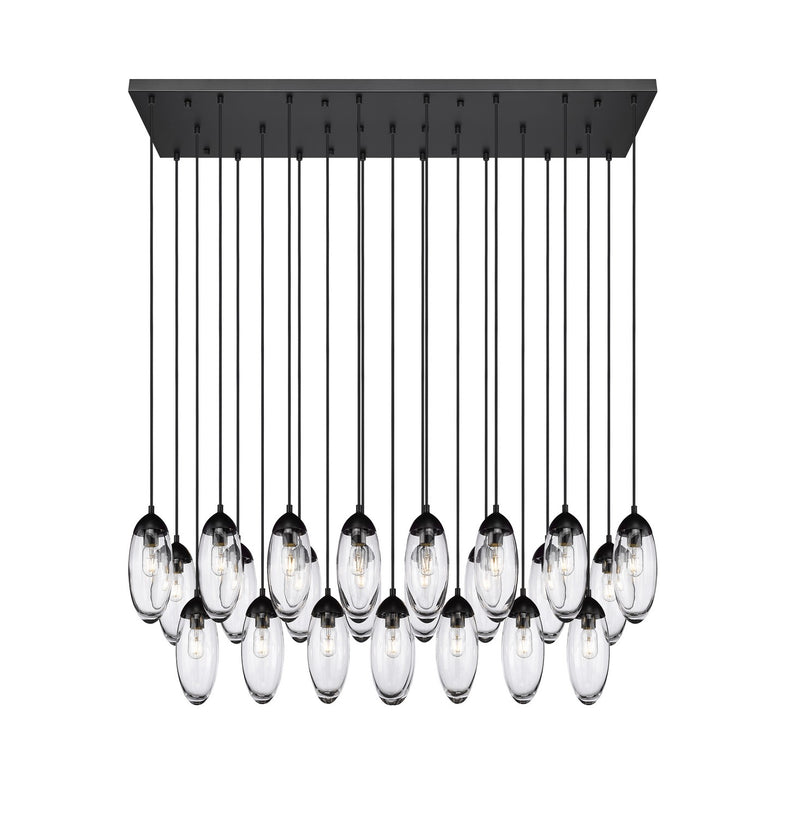 Z-Lite 651P-23L-MB 23 Light Linear Chandelier, Matte Black