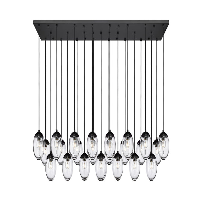 Z-Lite 651P-23L-MB 23 Light Linear Chandelier, Matte Black