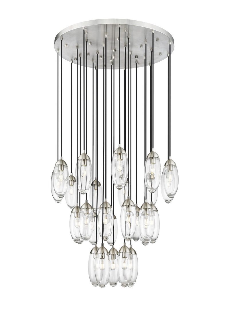 Z-Lite 651P-27R-BN 27 Light Chandelier, Brushed Nickel