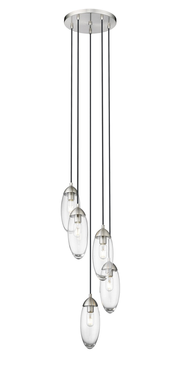 Z-Lite 651P-5R-BN Five Light Chandelier, Brushed Nickel