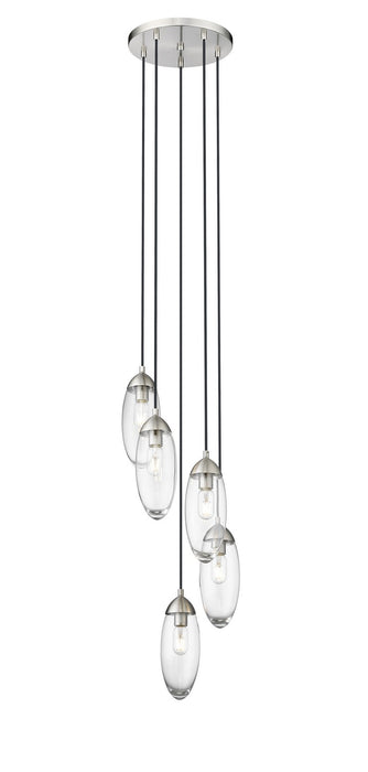 Z-Lite 651P-5R-BN Five Light Chandelier, Brushed Nickel