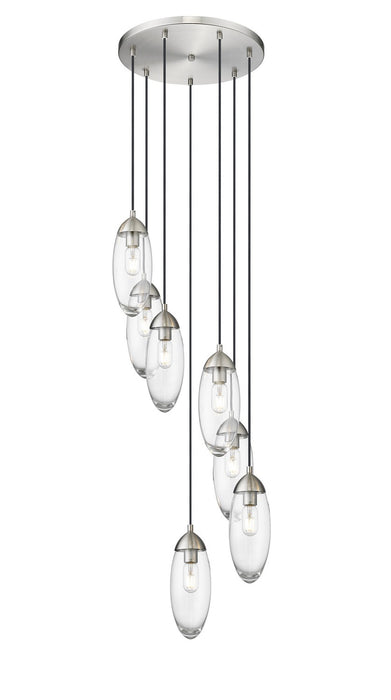 Z-Lite 651P-7R-BN Seven Light Chandelier, Brushed Nickel