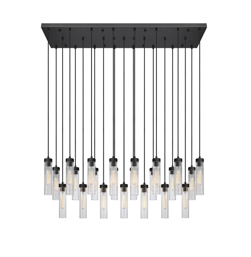 Z-Lite 740P-23L-MB 23 Light Linear Chandelier, Matte Black