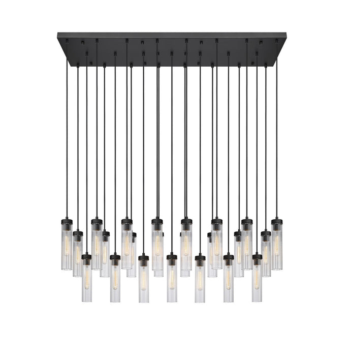 Z-Lite 740P-23L-MB 23 Light Linear Chandelier, Matte Black