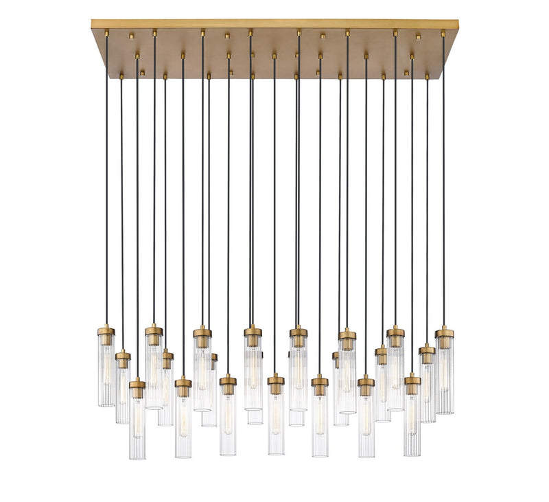 Z-Lite 740P-23L-RB 23 Light Linear Chandelier, Rubbed Brass
