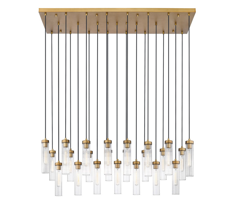 Z-Lite 740P-23L-RB 23 Light Linear Chandelier, Rubbed Brass