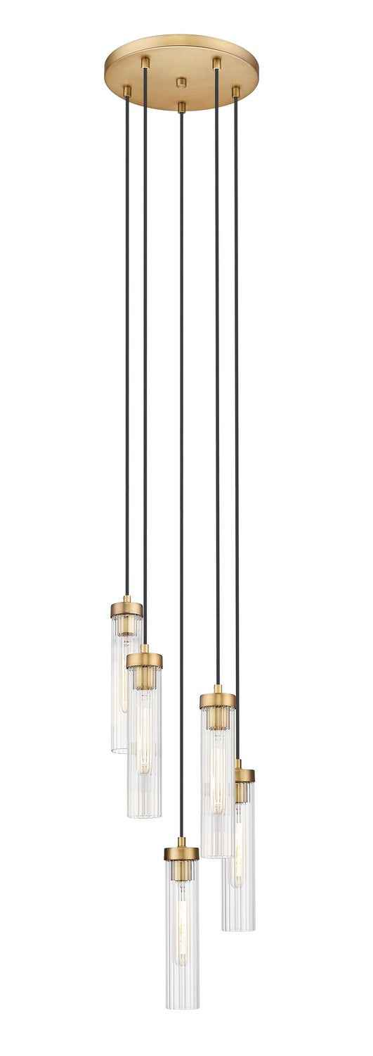 Z-Lite 740P-5R-RB Five Light Chandelier, Rubbed Brass