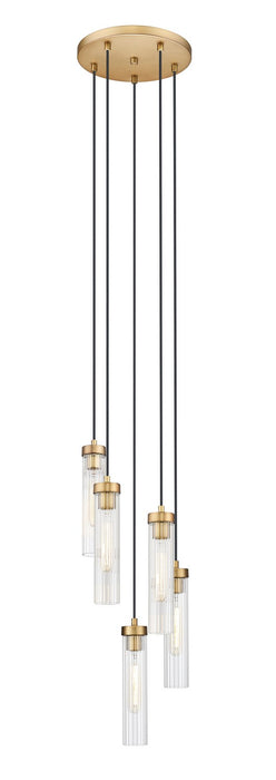 Z-Lite 740P-5R-RB Five Light Chandelier, Rubbed Brass