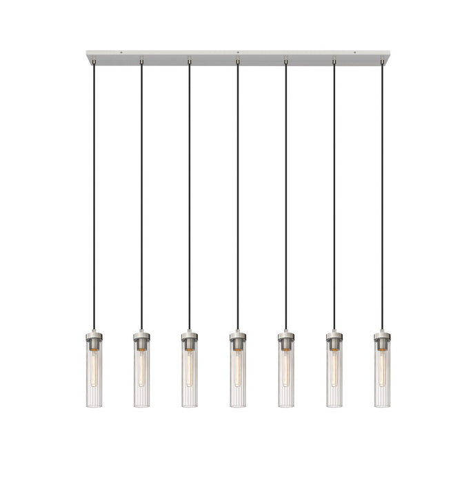 Z-Lite 740P-7L-BN Seven Light Linear Chandelier, Brushed Nickel