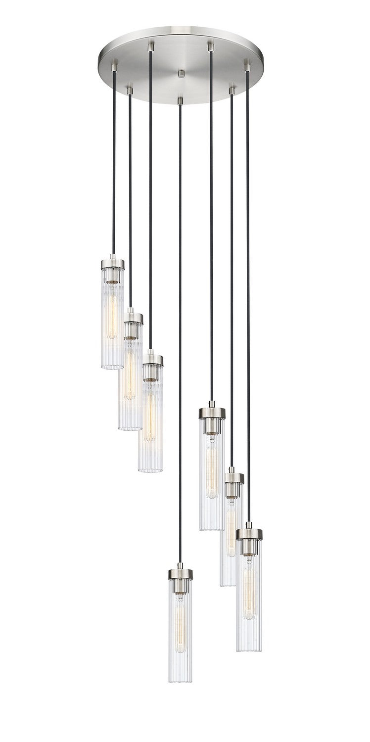 Z-Lite 740P-7R-BN Seven Light Chandelier, Brushed Nickel