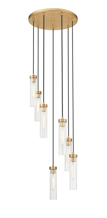 Z-Lite 740P-7R-RB Seven Light Chandelier, Rubbed Brass