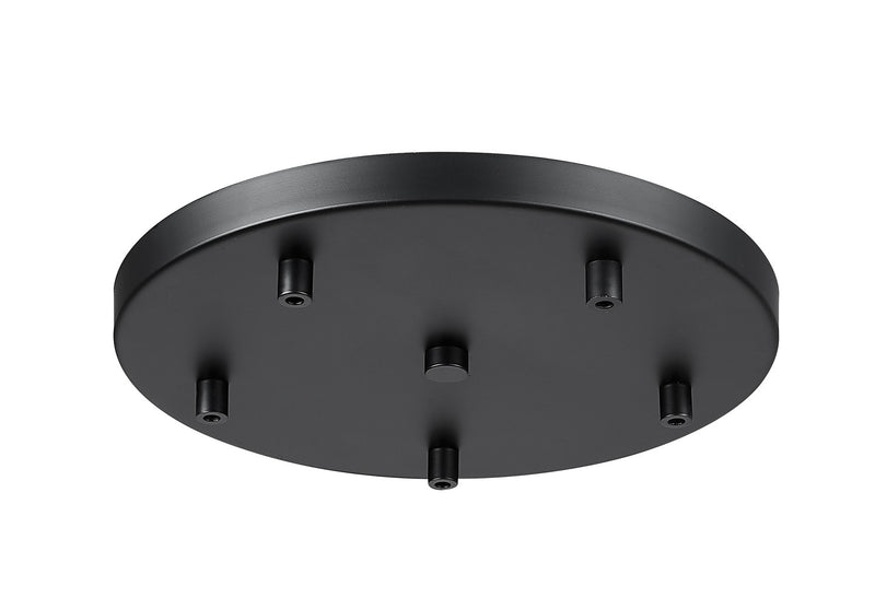 Z-Lite CP1205R-MB Five Light Ceiling Plate, Matte Black