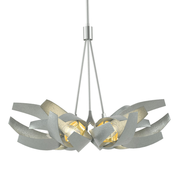 Hubbardton Forge 136502-SKT-MULT-82-BR-YE0352 Six Light Pendant, Vintage Platinum