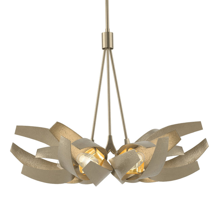 Hubbardton Forge 136502-SKT-MULT-84-BR-YE0352 Six Light Pendant, Soft Gold