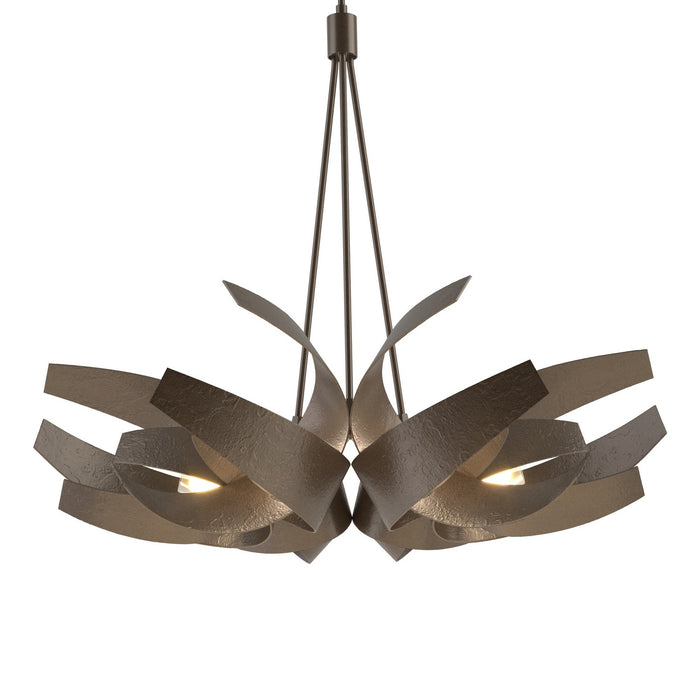 Hubbardton Forge 136505-SKT-MULT-05-YE0377 Six Light Pendant, Bronze