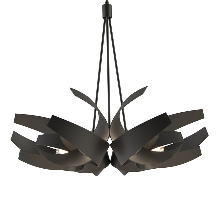 Hubbardton Forge 136505-SKT-MULT-10-YE0377 Six Light Pendant, Black
