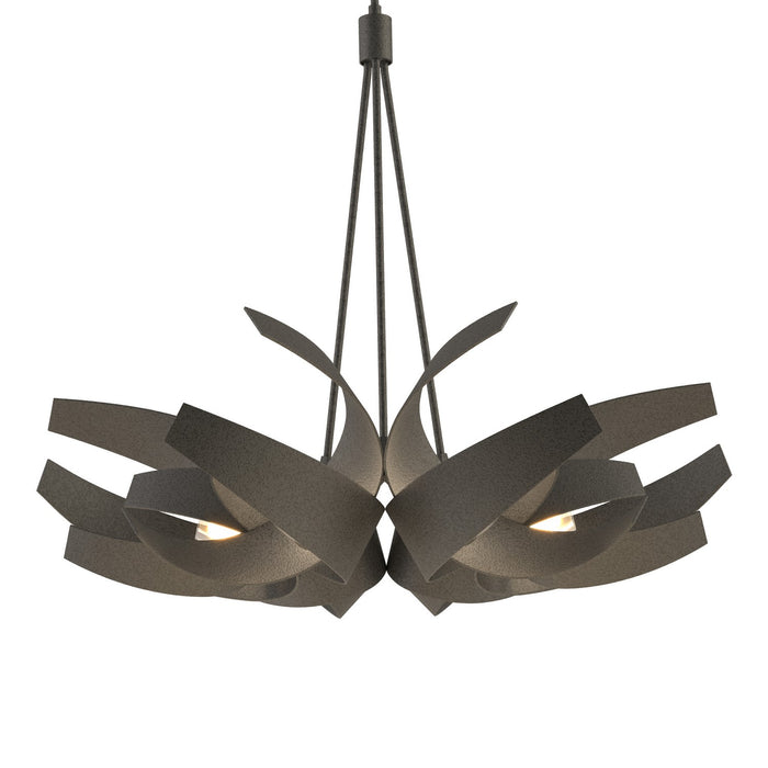 Hubbardton Forge 136505-SKT-MULT-20-YE0377 Six Light Pendant, Natural Iron
