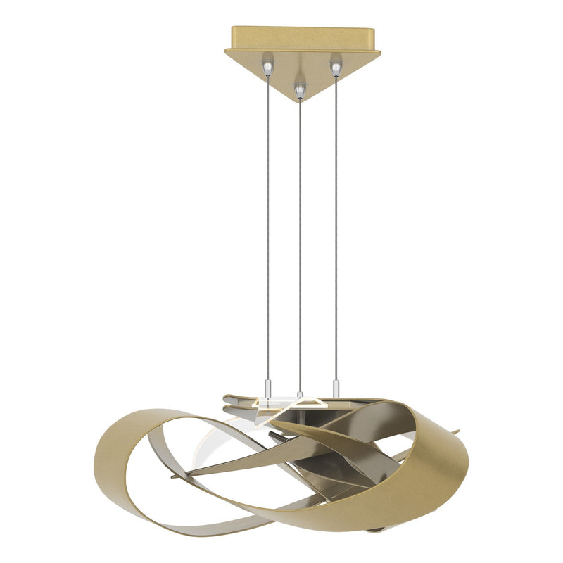 Hubbardton Forge 136520-LED-STND-86 LED Pendant, Modern Brass