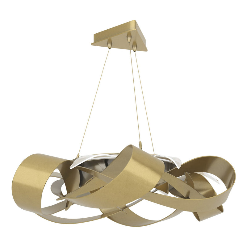Hubbardton Forge 136525-LED-STND-86 LED Pendant, Modern Brass
