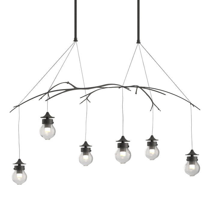Hubbardton Forge 136560-SKT-SHRT-20-ZM0565 Six Light Pendant, Natural Iron