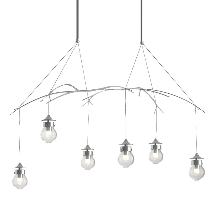 Hubbardton Forge 136560-SKT-STND-82-ZM0565 Six Light Pendant, Vintage Platinum