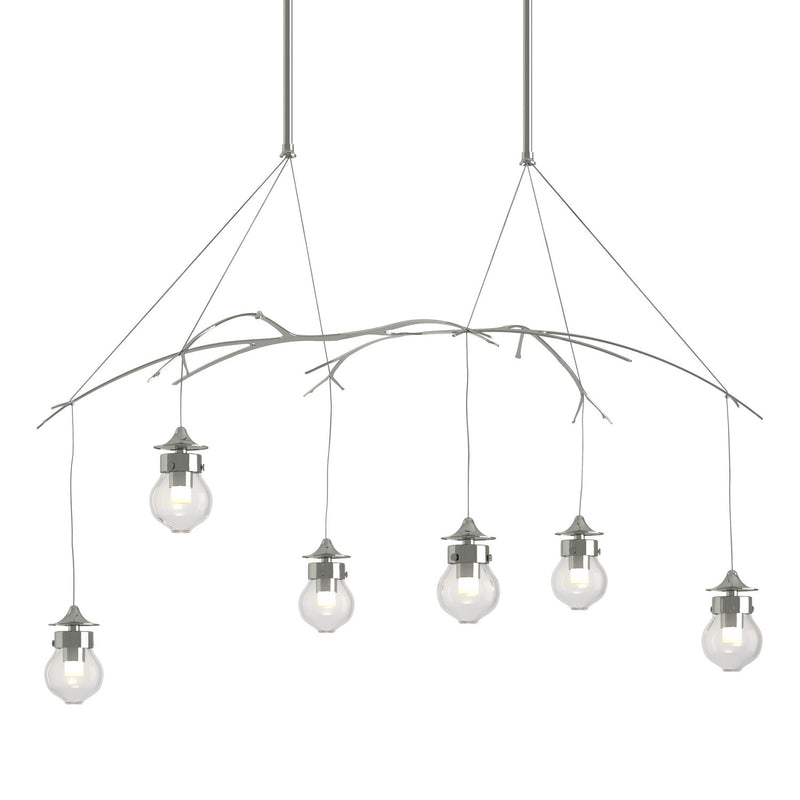 Hubbardton Forge 136560-SKT-STND-85-ZM0565 Six Light Pendant, Sterling