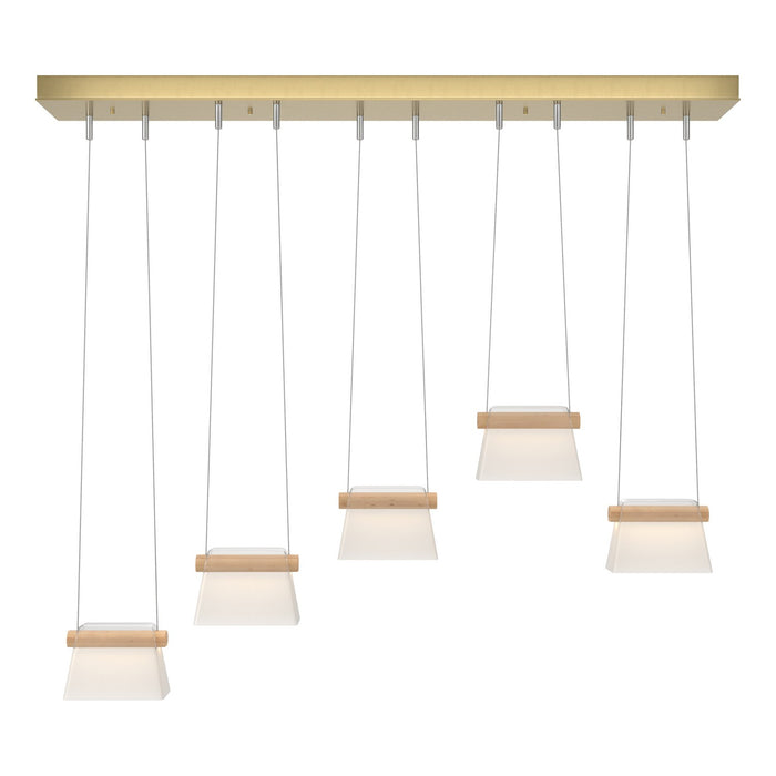 Hubbardton Forge 136570-LED-STND-86-WD-YE0560 LED Pendant, Modern Brass
