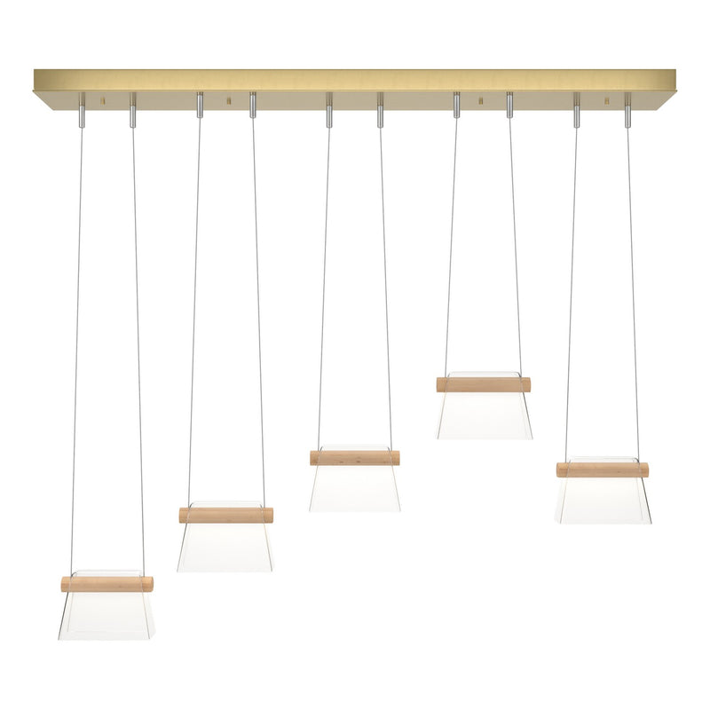 Hubbardton Forge 136570-LED-STND-86-WD-ZM0560 LED Pendant, Modern Brass