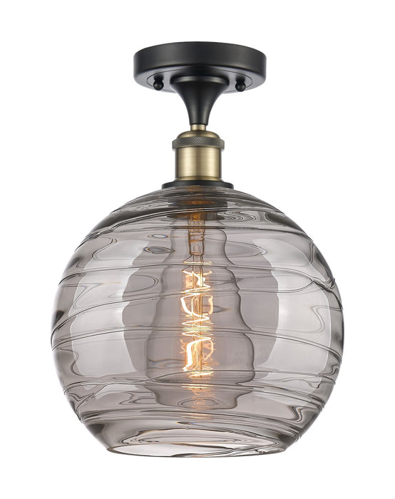 Innovations 516-1C-BAB-G1213-10SM One Light Semi-Flush Mount, Black Antique Brass