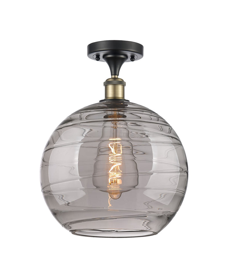 Innovations 516-1C-BAB-G1213-12SM One Light Semi-Flush Mount, Black Antique Brass