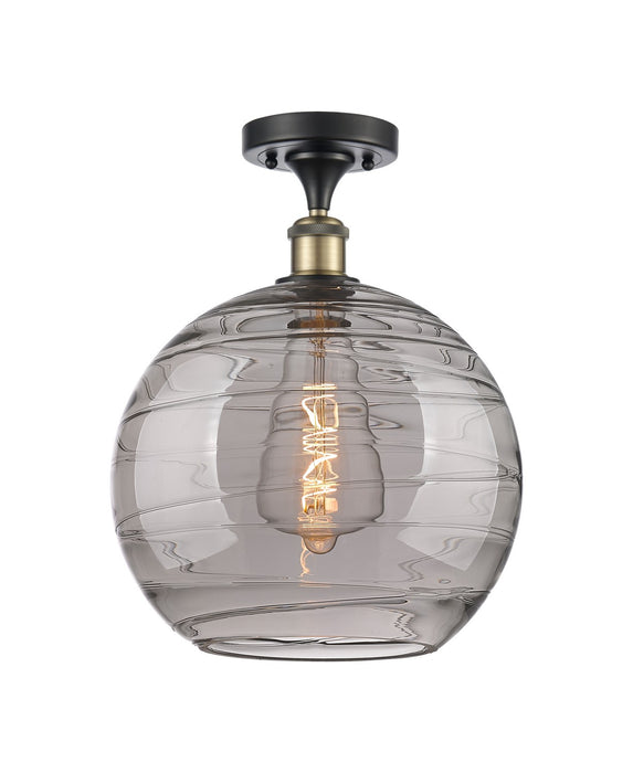 Innovations 516-1C-BAB-G1213-12SM One Light Semi-Flush Mount, Black Antique Brass