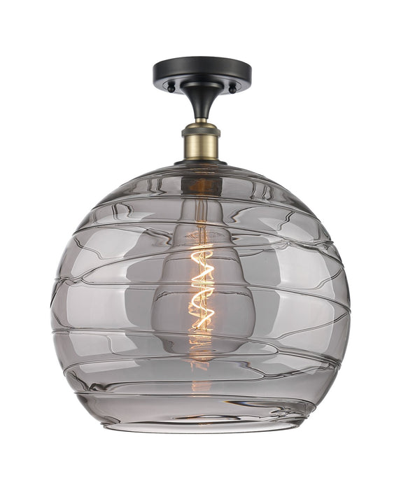 Innovations 516-1C-BAB-G1213-14SM One Light Semi-Flush Mount, Black Antique Brass