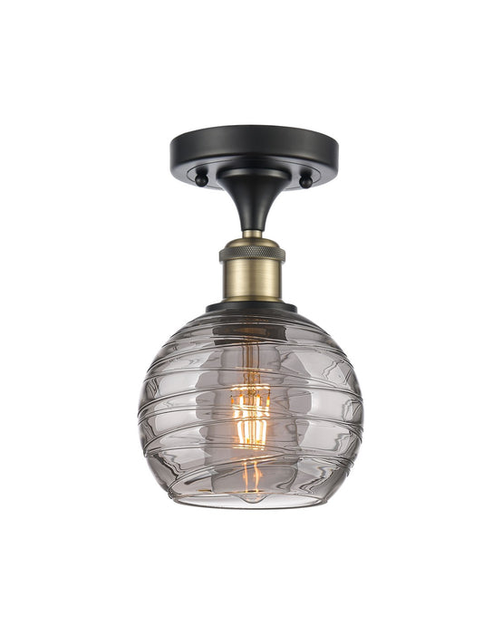 Innovations 516-1C-BAB-G1213-6SM One Light Semi-Flush Mount, Black Antique Brass