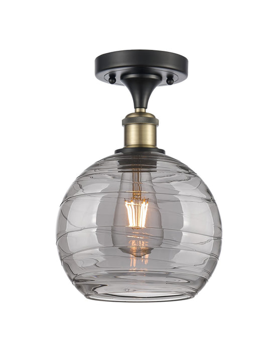Innovations 516-1C-BAB-G1213-8SM One Light Semi-Flush Mount, Black Antique Brass